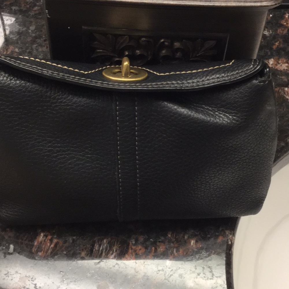 Small black coach Wristlet